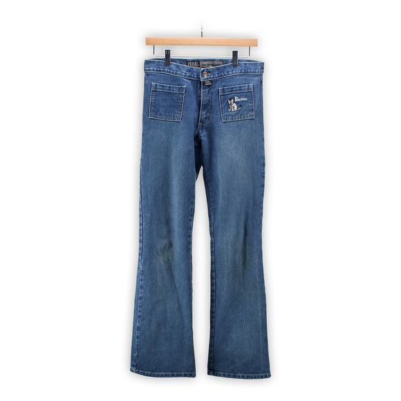 Vintage Dr. Martens Jeans - Low Rise Flared Denim Pants - Made in USA - Size 3 - Picture 1 of 7